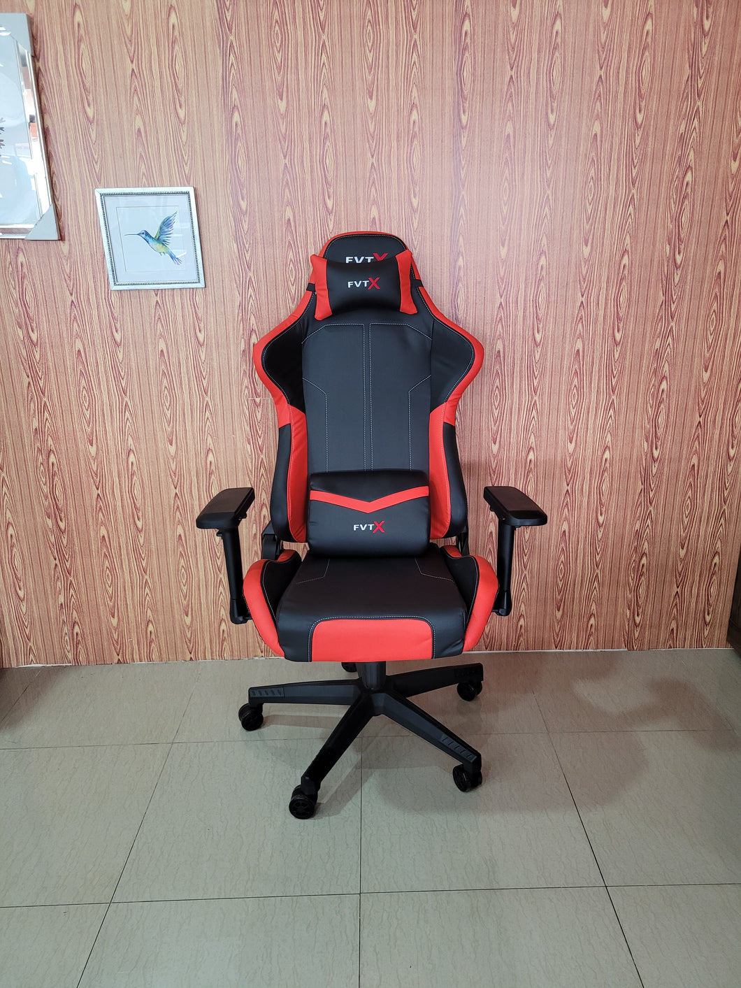 SILLA GAMER ROJA FAVATEX SIN TIRANTE