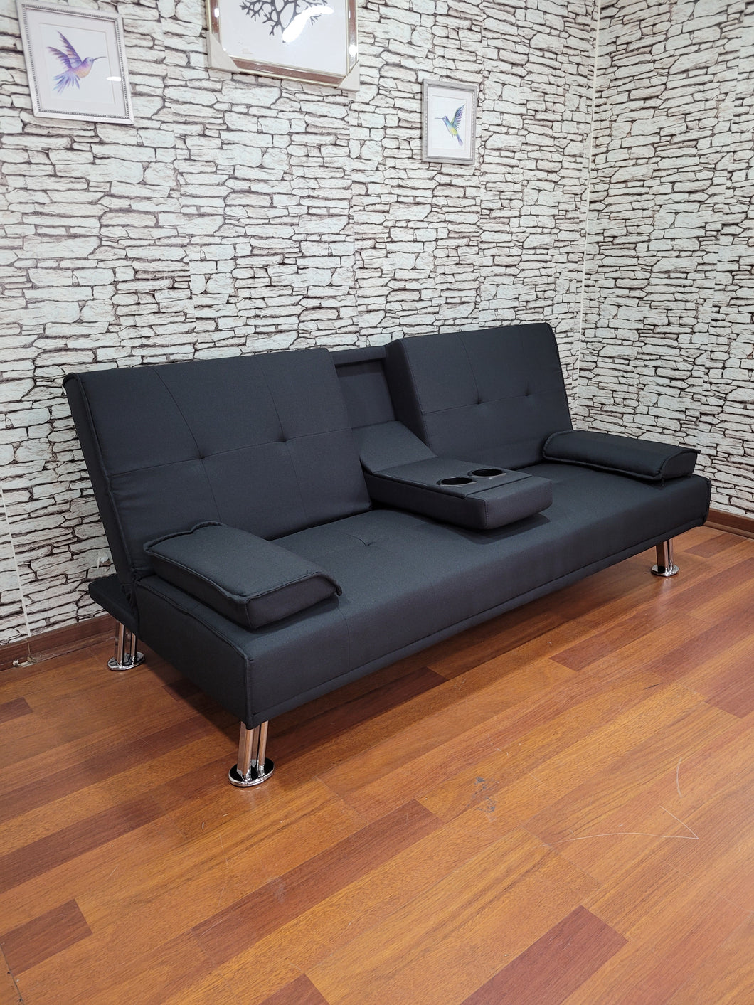 SOFA CAMA CHELSEA NEGRO LINO