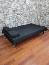 Cargar imagen en el visor de la galería, SOFA CAMA CHELSEA NEGRO LINO
