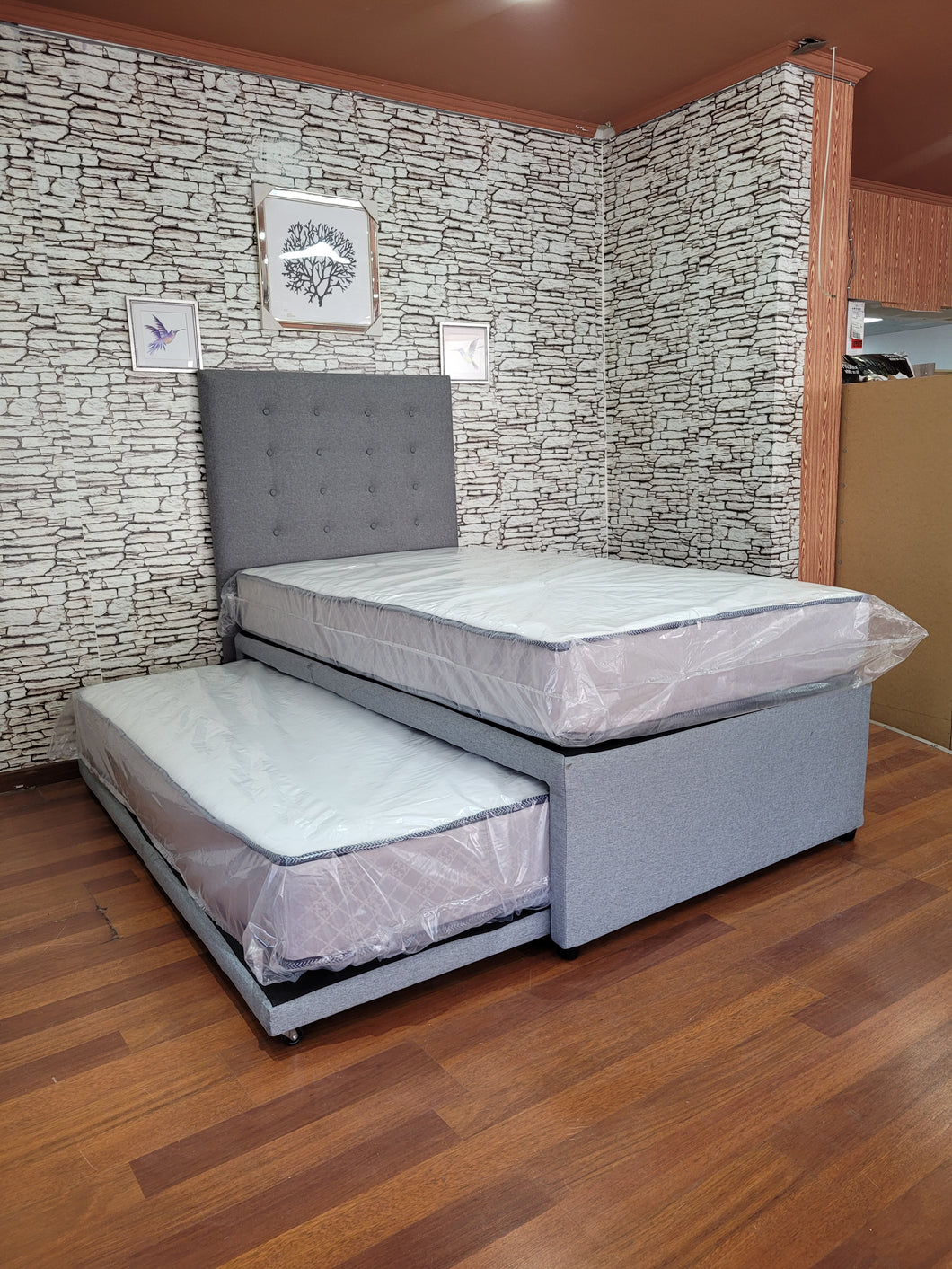 CAMA NIDO 1.5 DREAM FC GRIS PERLA LINL