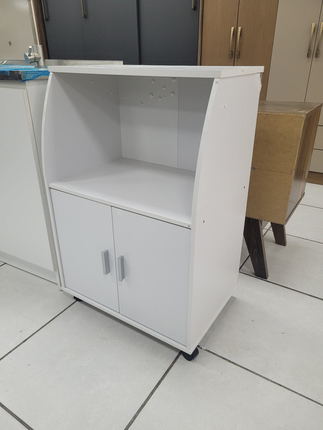 MUEBLE AUXILIAR BLANCO 2P RUEDAS