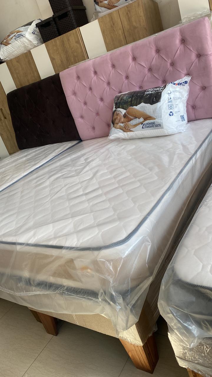 Cama 2 plazas palo rosa premium